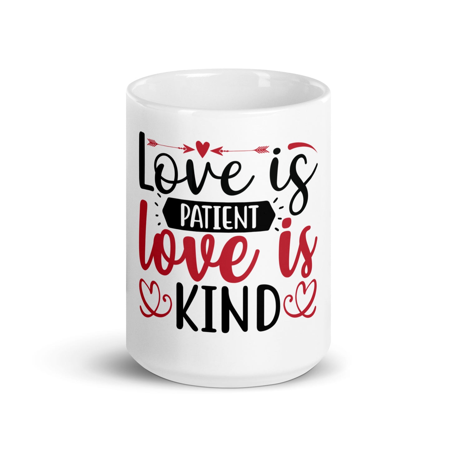 Love is Patient - White glossy mug