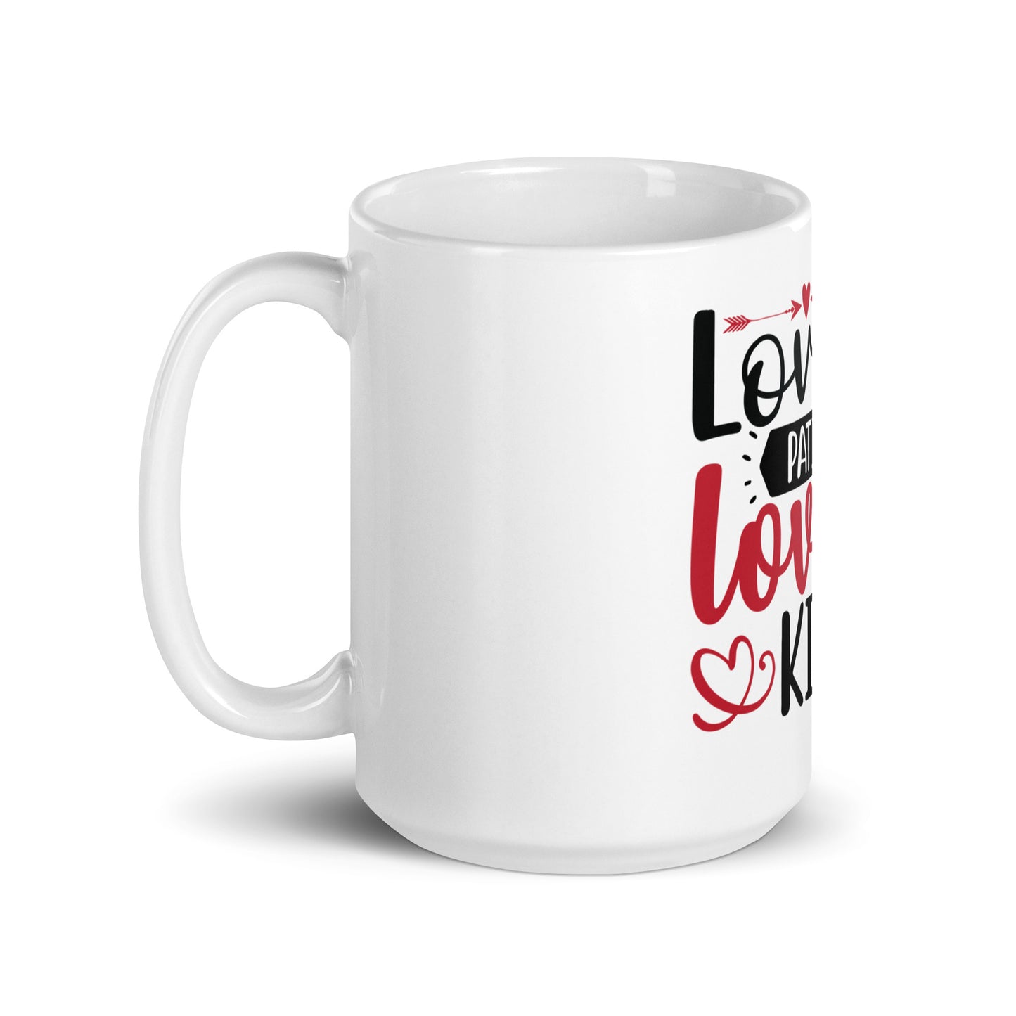 Love is Patient - White glossy mug