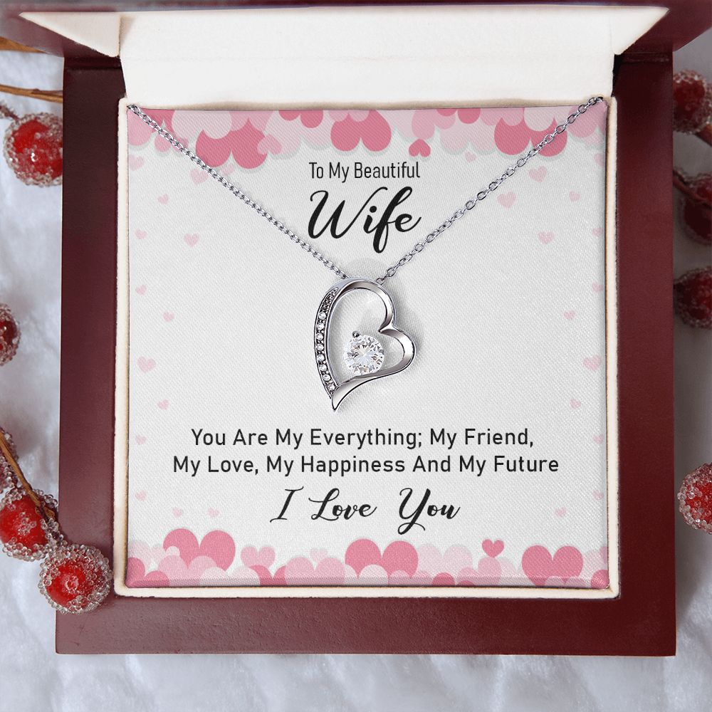 To My Wife: Forever Love Necklace with On Demand Message Card
