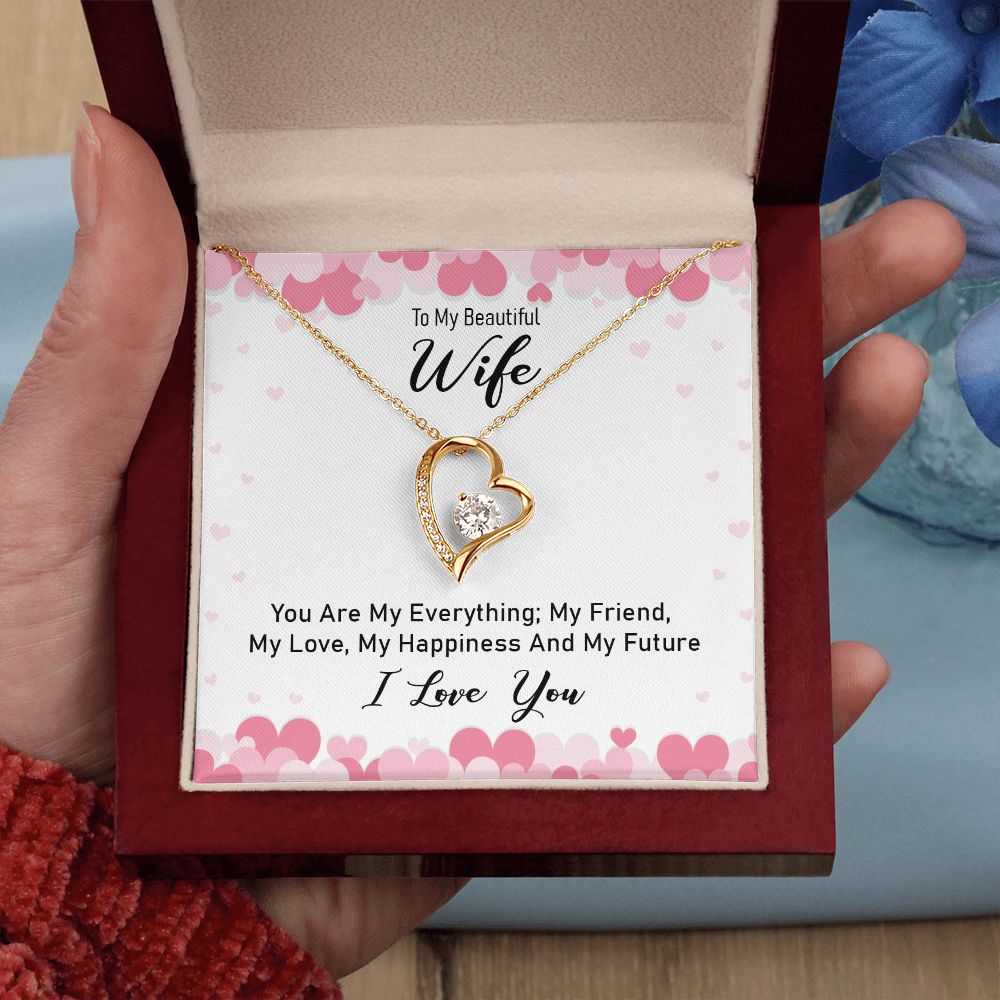 To My Wife: Forever Love Necklace with On Demand Message Card