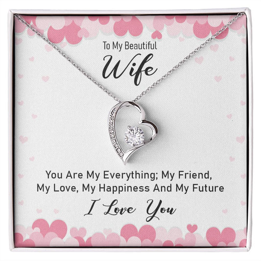 To My Wife: Forever Love Necklace with On Demand Message Card