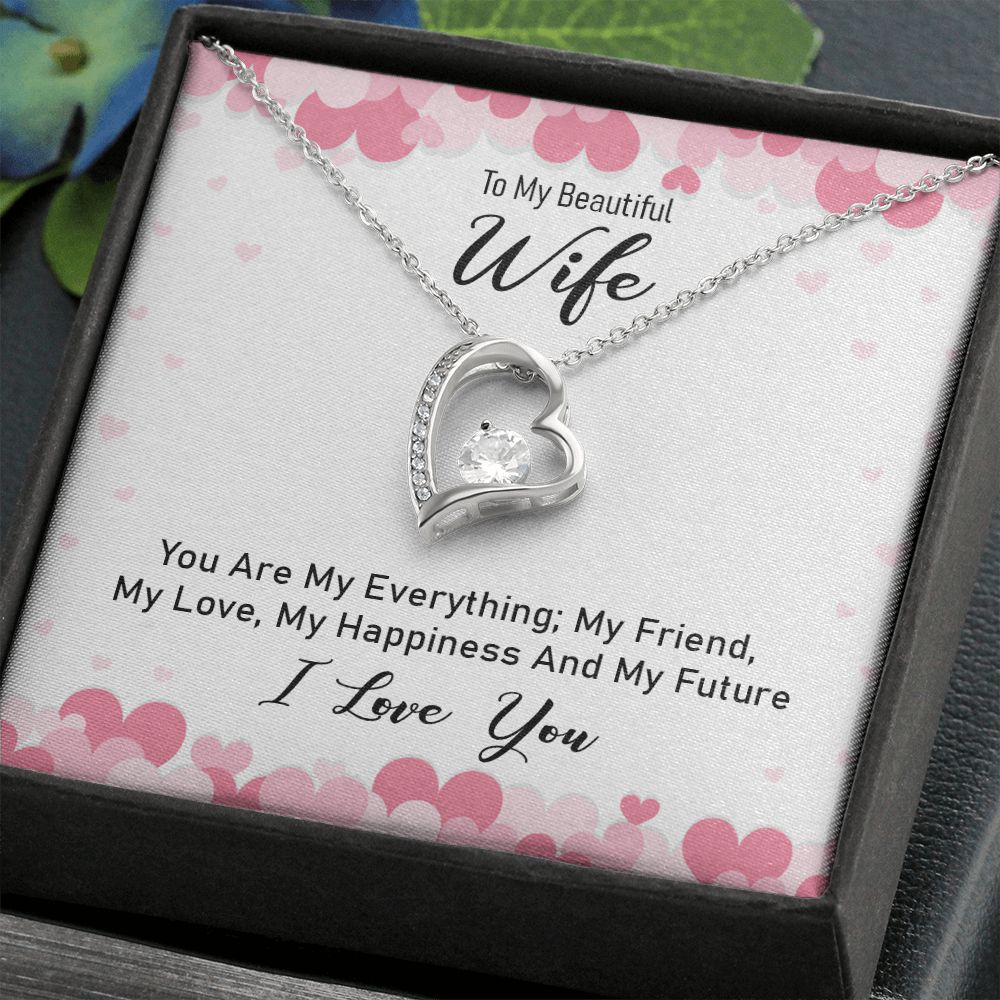 To My Wife: Forever Love Necklace with On Demand Message Card