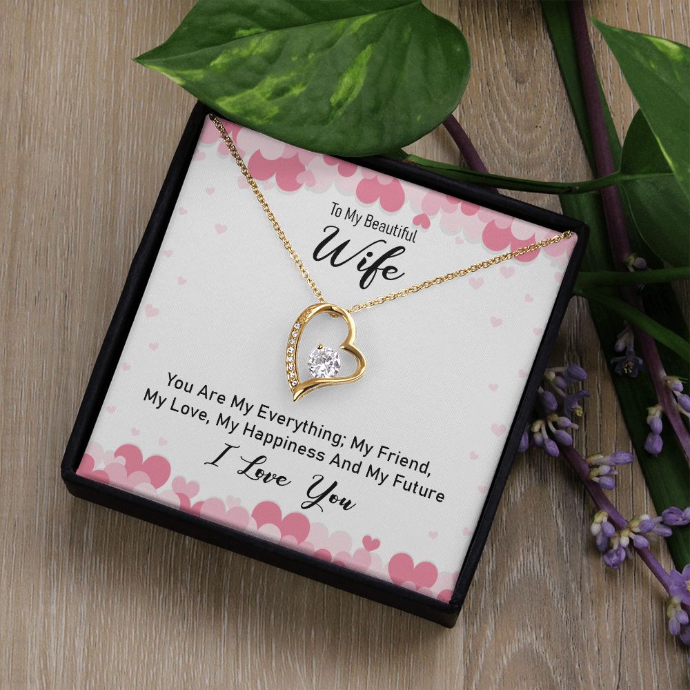 To My Wife: Forever Love Necklace with On Demand Message Card